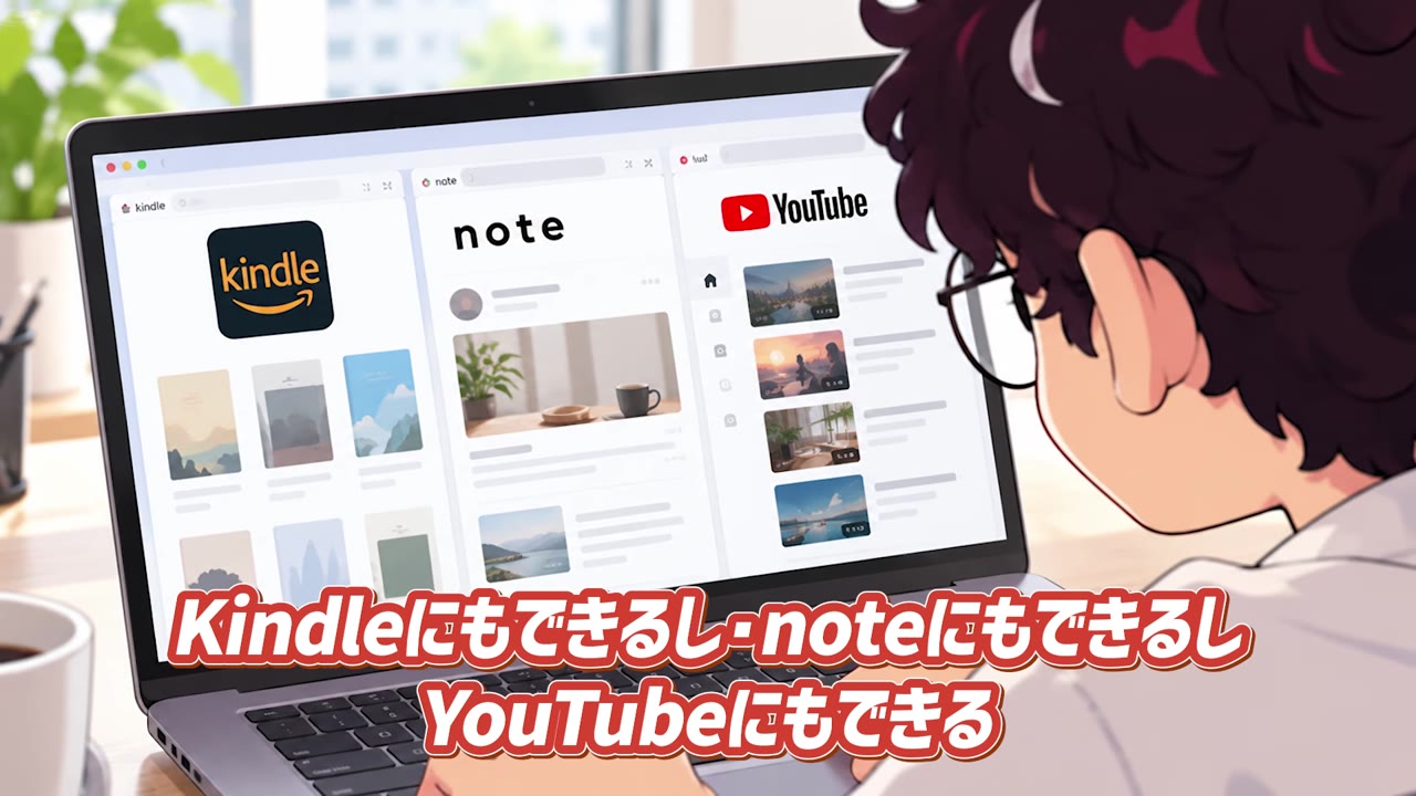 Kindleにもできるし、noteにもできるし、YouTubeにもできる