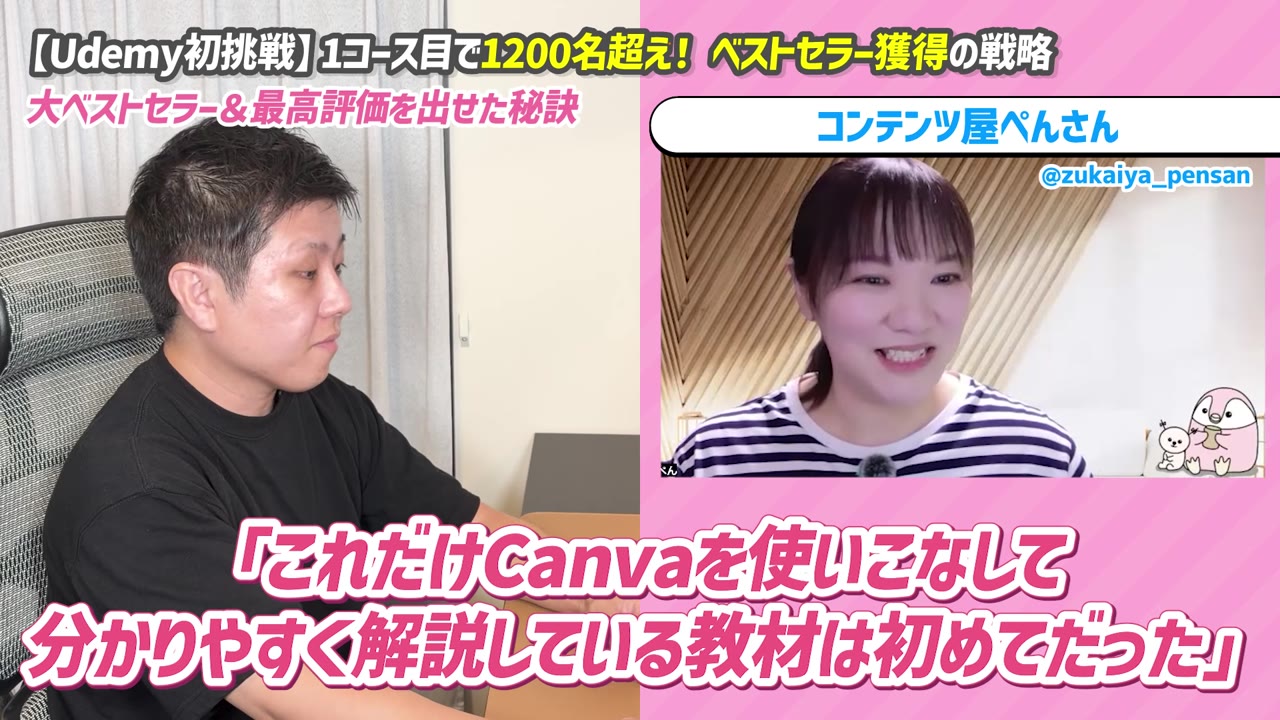 「これだけCanvaを使いこなして分かりやすく解説している教材は初めてだった」